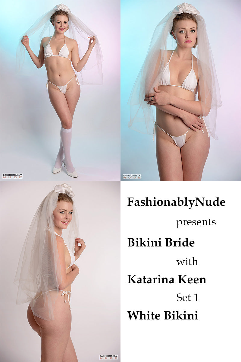 Bikini Bride - Katarina Keen - White Bikini - Digital Image Set